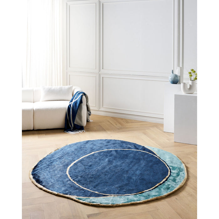 Beliani - KANRACH - Vloerkleed - Marineblauw - 200 x 200 cm - Viscose