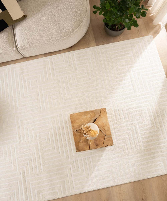 Nordic Weavers Scandinavisch vloerkleed - Contour Gem crème - 240x340