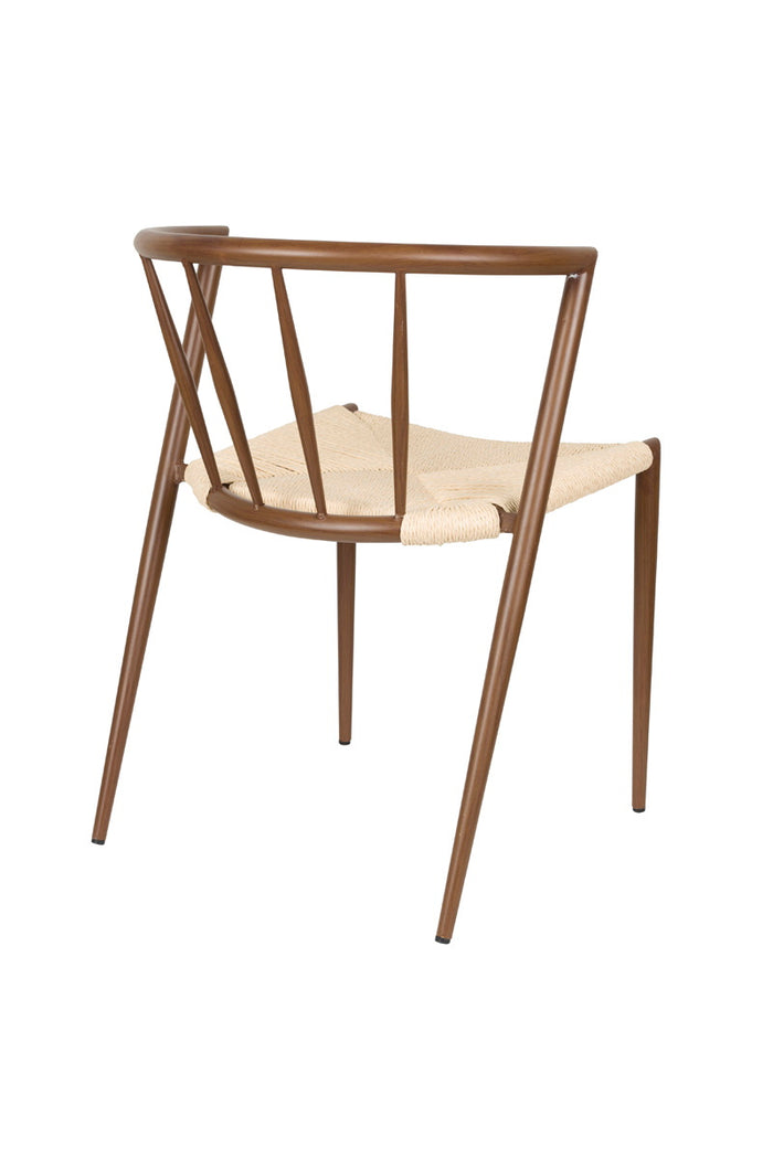 Giga Meubel - Eetkamerstoel Walnoot - Gevlochten Papier - Che