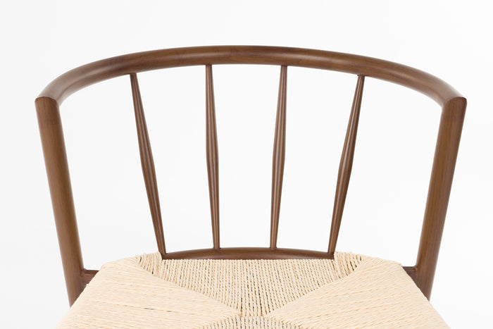 Giga Meubel - Eetkamerstoel Walnoot - Gevlochten Papier - Che