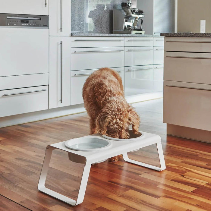 MiaCara Desco hondenvoerbak porselein small essen zwart