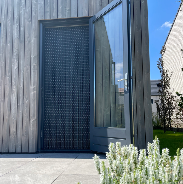 Vliegengordijn Aluminium - 90 x 210cm - Antraciet 90 x 210 cm Op het