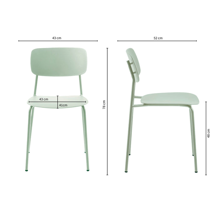 Kick eetkamerstoel Lio - Mintgroen