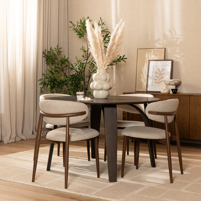 Bronx71 Eetkamerstoel Lara linnen taupe