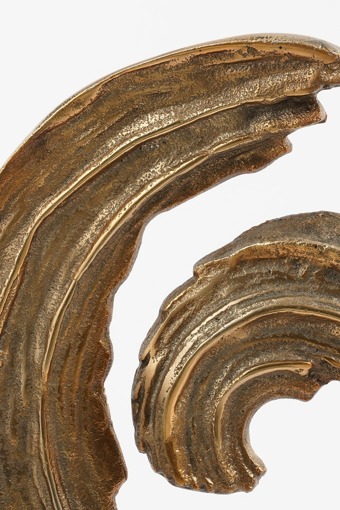 Mica Decorations Curla Woondecoratie - L23 x B15 x H46 cm - Goud