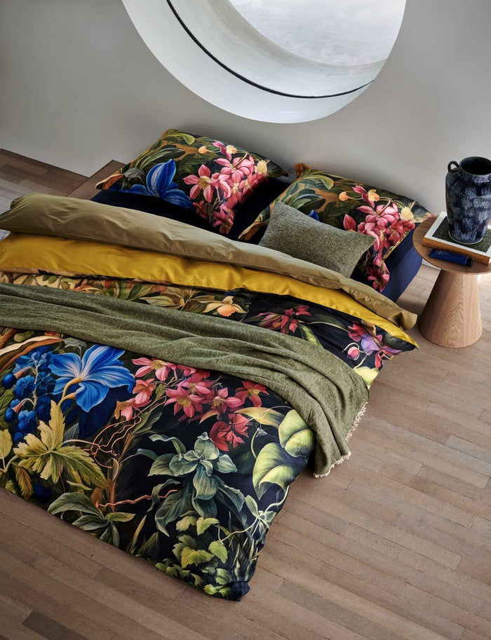 Mystic Garden Dekbedovertrek | 200 x 200|220 cm | Groen | Geel | Goud