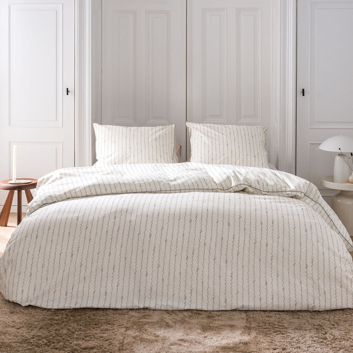 Walra - Dekbedovertrek Remade Scribble Symphony - 200x220 - Beige