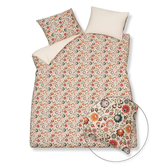 Pure 87 Dekbedovertrek Cream Tan | 200 x 200|220 cm | Beige | Rood