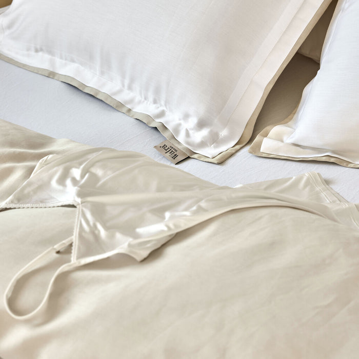 Walra - Dekbedovertrek Classy Tencel - 140x220 - Off White | Beige