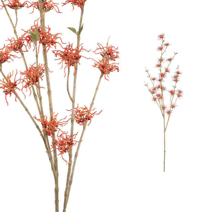 PTMD Twig Plant Toverhazelaar Kunsttak - 70x25x125 cm - Oranje|rood
