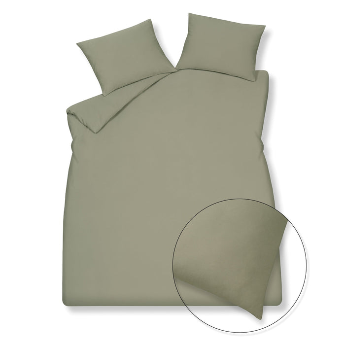 Pure 84 Dekbedovertrek Thyme | 200 x 200|220 cm | Groen | Satijnkatoen
