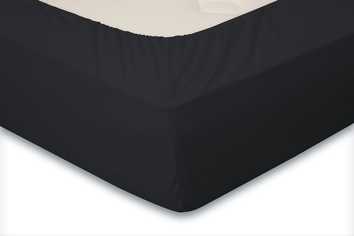 Eleganzzz Hoeslaken Katoen Perkal 35cm Hoekhoogte - zwart