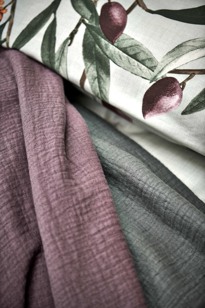 Olive Dekbedovertrek | 240 x 200|220 cm | Groen | Satijnkatoen