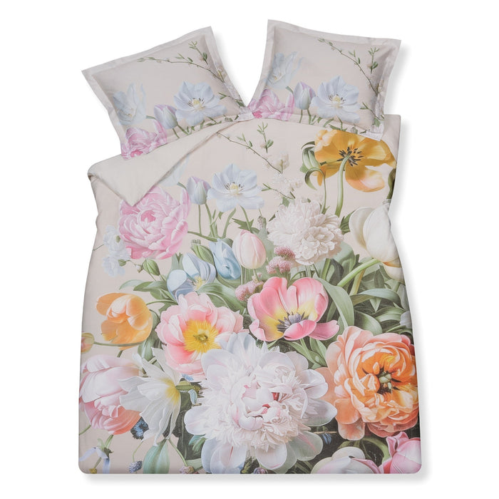 Fleur Festive Dekbedovertrek Cream Tan | 240 x 200|220 cm | Beige