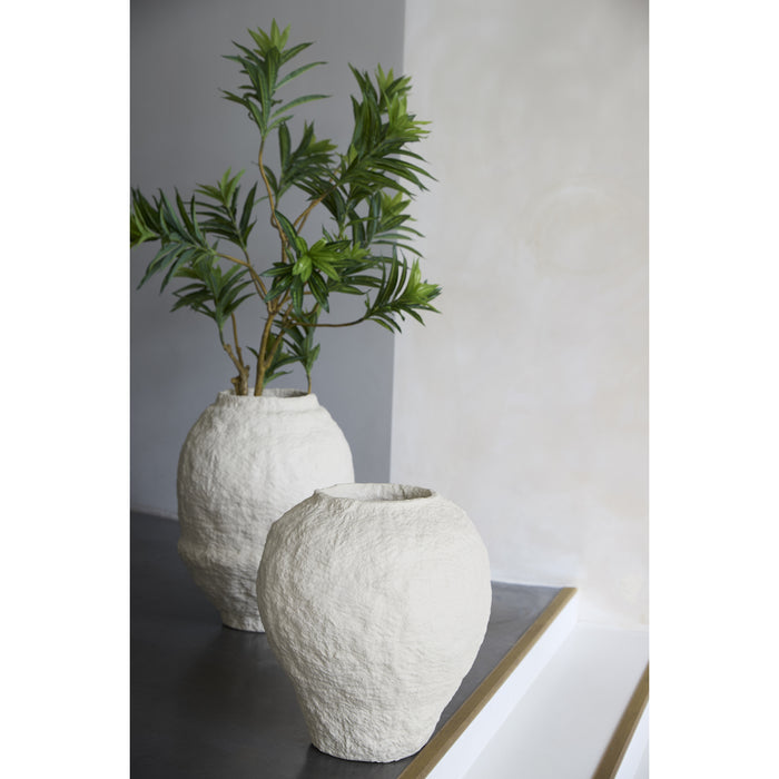 Light & Living Light&living Vaas deco Ø45x60 cm LEANO mat crème