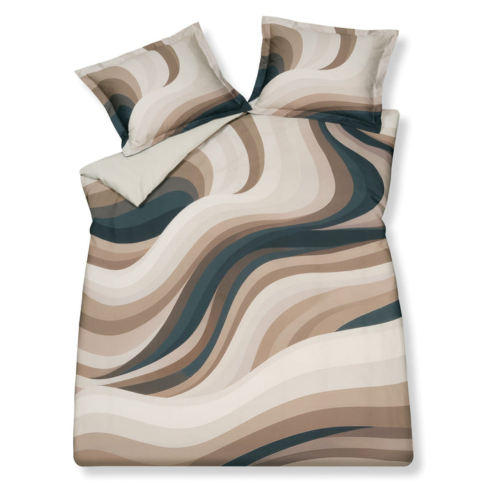 Espresso Lane Dekbedovertrek | 200 x 200|220 cm | Beige | Bruin