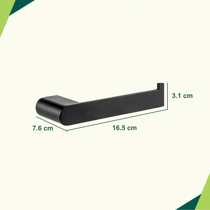 XIVADA Toiletrolhouder Eros - Boren - Rvs - Zwart