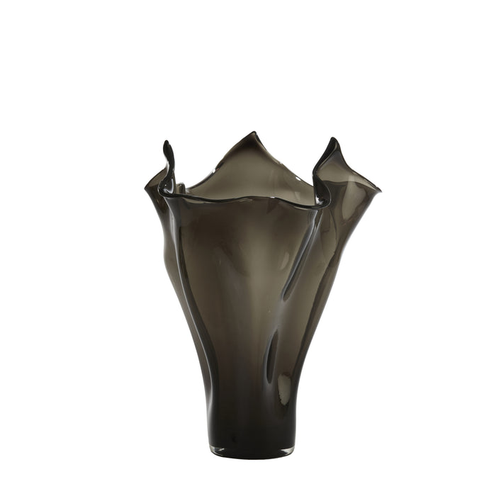 Light & Living Light&living Vaas Ø42x53 cm AIORA glas donker grijs