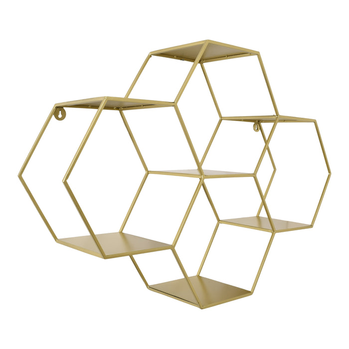 LOFT42 Hexagon Wandrek Zeshoekig - Goud - 57x80x20