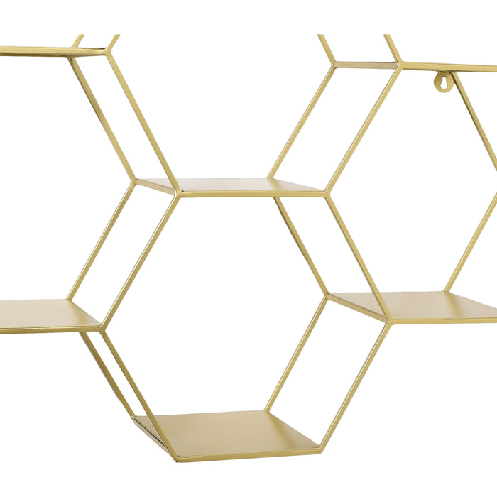 LOFT42 Hexagon Wandrek Zeshoekig - Goud - 57x80x20