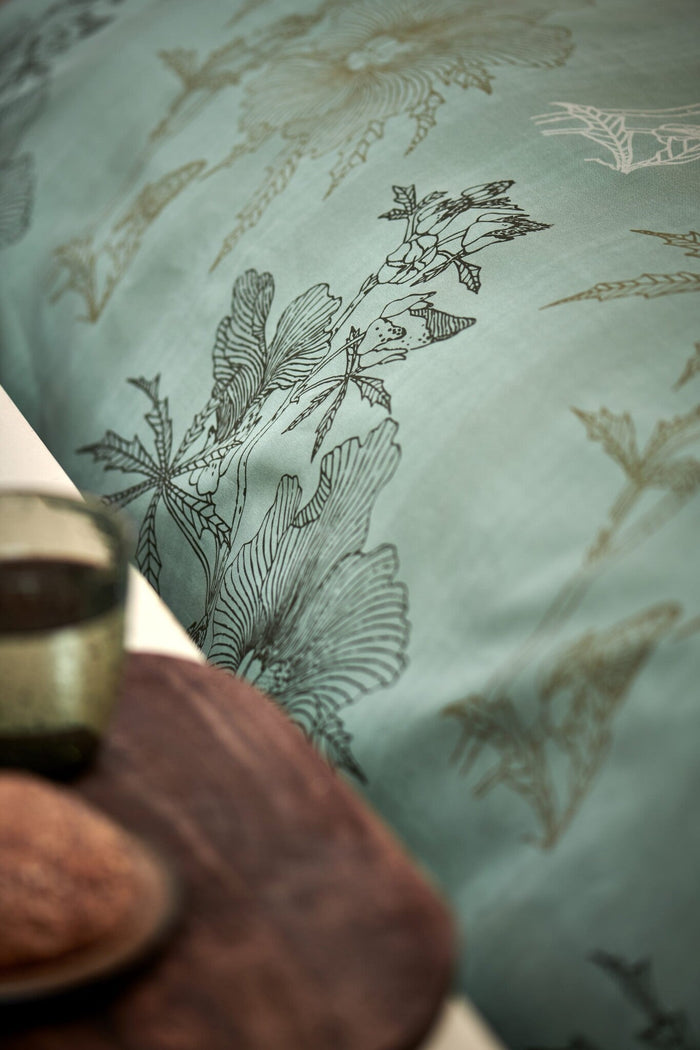 Green Gift Dekbedovertrek Smoke Green | 200 x 200|220 cm | Groen