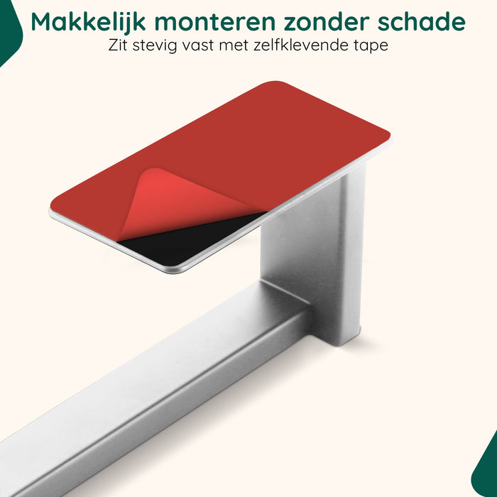 XIVADA WC rolhouder Luca - Zonder Boren - Rvs - Zelfklevend - Zilver