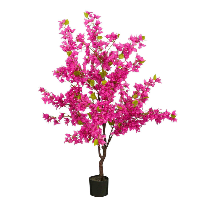 Mica Decorations Kunstbloem Bougainvillea - 60x60x150 cm - Polyester - fuchsia