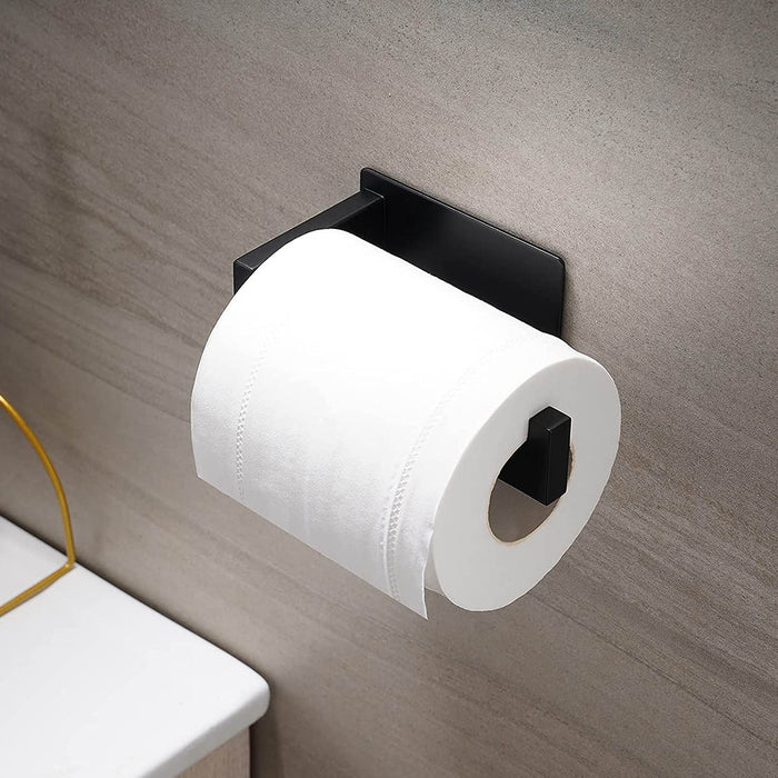 XIVADA Toilet accessoires set - 4 delig - Zonder boren - Rvs - Zwart