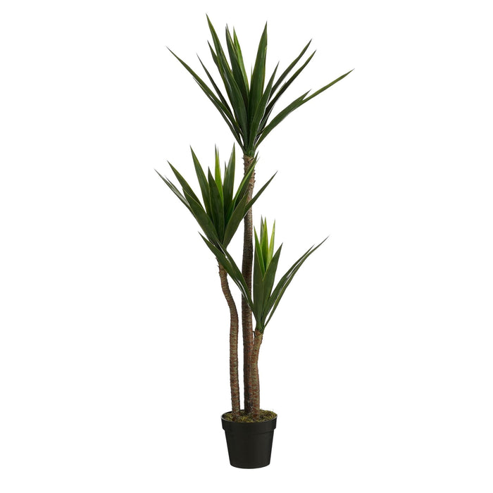 Mica Decorations Kunstplant Yucca - 80x80x150 cm - Polyester - Groen