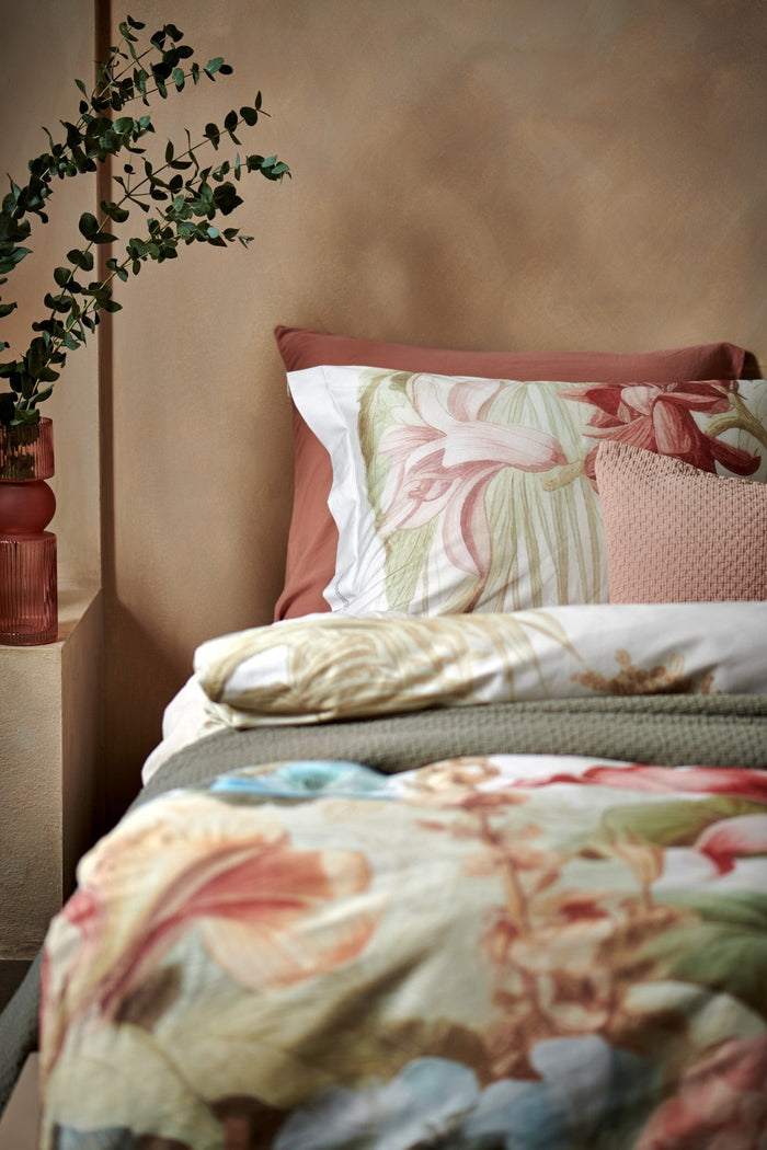 Pure 84 Dekbedovertrek Rose Dawn | 200 x 200|220 cm | Bruin | Roze