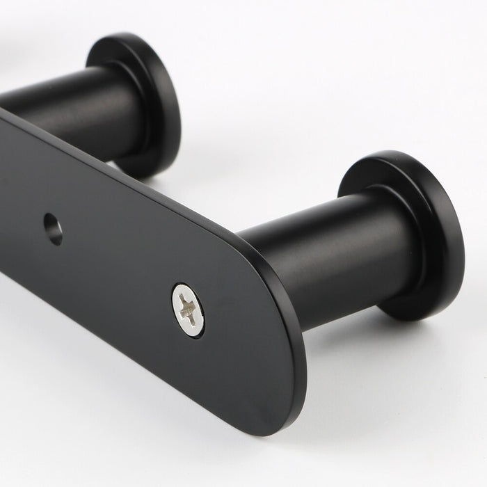 XIVADA Kapstok Hangend - Boren - 5 Haken - Rvs - 37 cm - Zwart