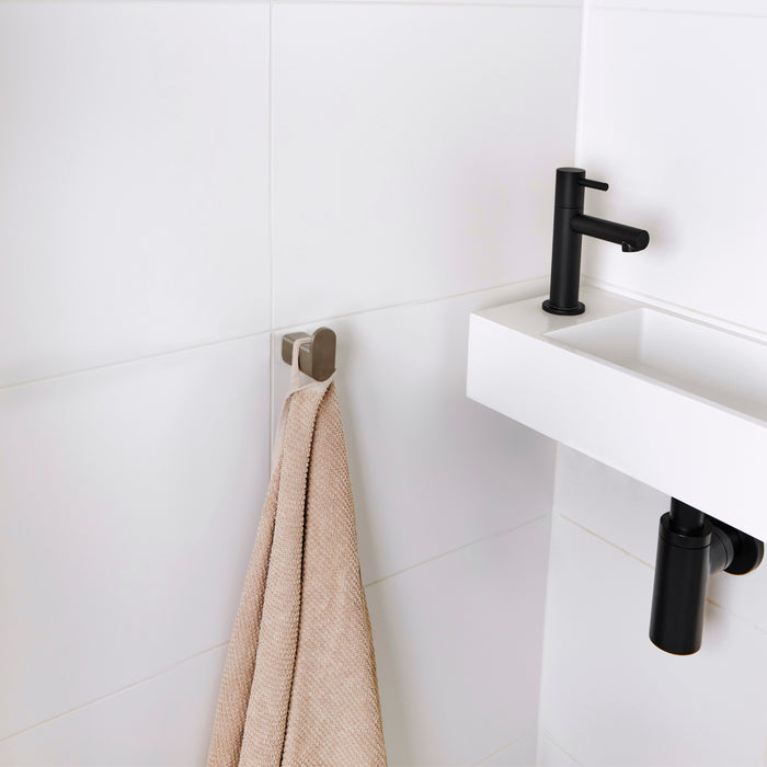 XIVADA Handdoekhaakje Dona - Inclusief schroefset - Zilver - Set van 2