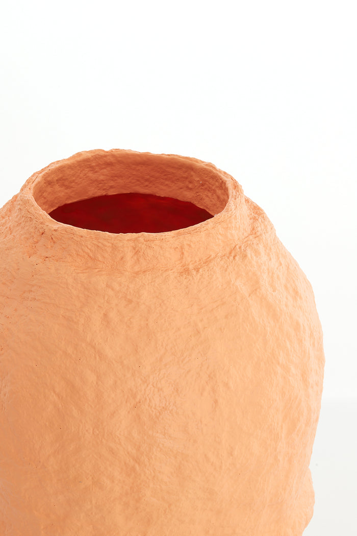 Light & Living Light&living Vaas deco Ø45x60 cm LEANO mat oranje