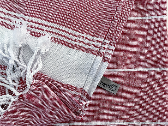 Eleganzzz Hamamdoek 90x180cm - red