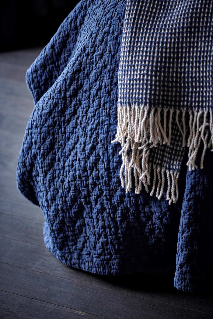 Pure Sprei Blue Ink | 260 x 260 cm | Blauw | Katoen