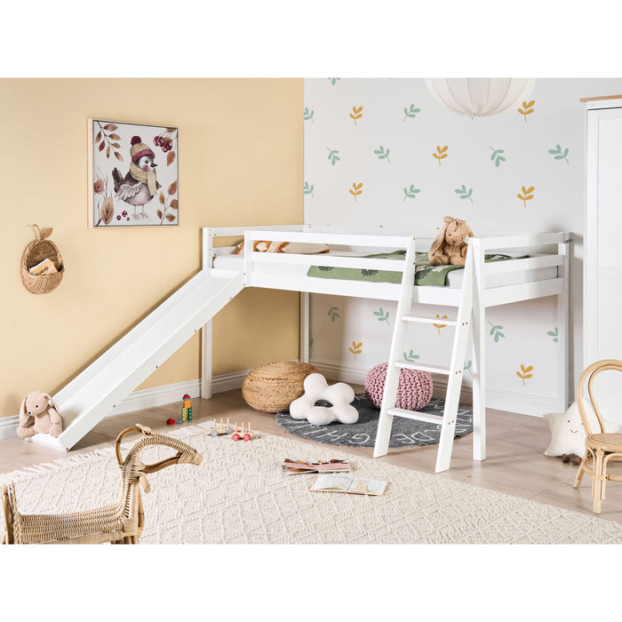 Beliani - STAPLE - Hoogslaper - Wit - 90 x 200 cm - Dennenhout