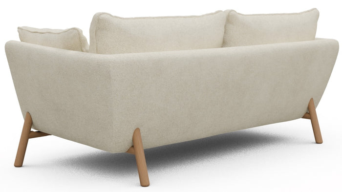 Kragelund Hasle 2-zits Bank Gebroken Wit Bouclé | Eiken