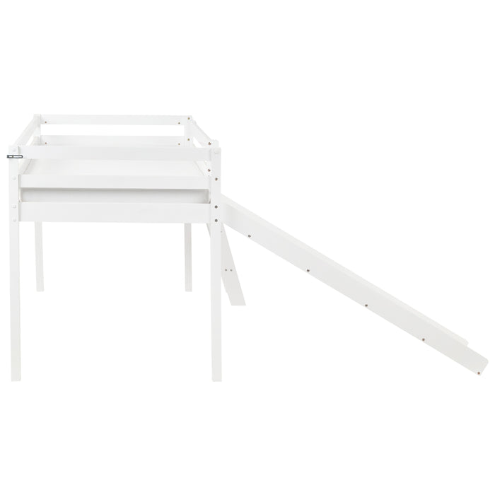 Beliani - STAPLE - Hoogslaper - Wit - 90 x 200 cm - Dennenhout