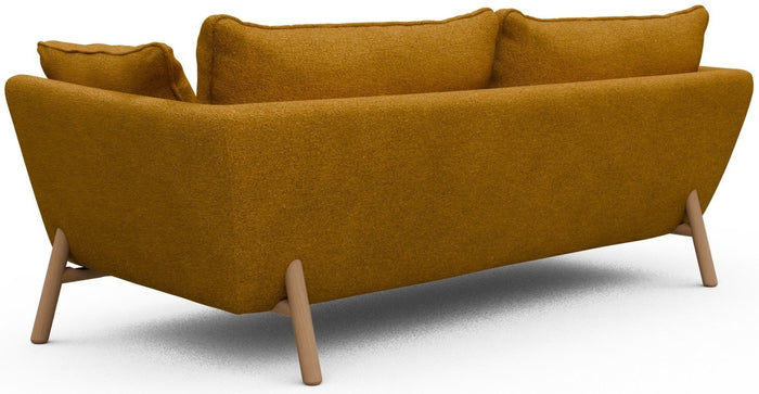 Kragelund Hasle 3-zits Bank Oker Bouclé | Eiken