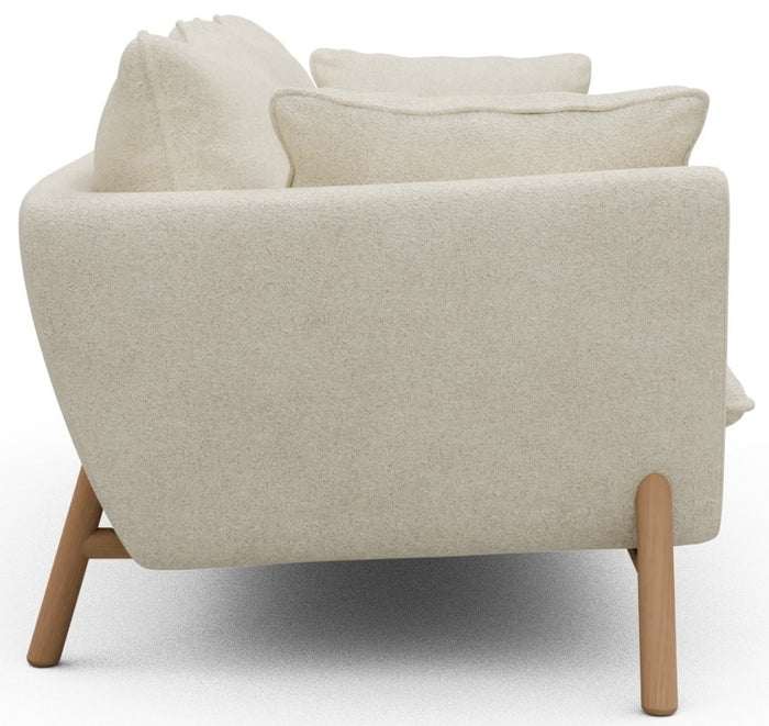 Kragelund Hasle 3-zits Bank Gebroken Wit Bouclé | Eiken