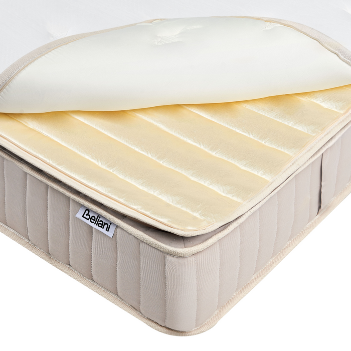 Beliani-DAYDREAM-Pocketveringmatras hard-Wit-180 x 200 cm-Polyester