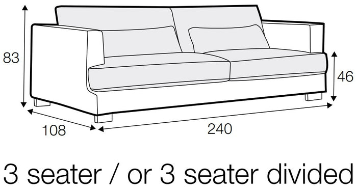 Sits Brandon Beige 3-zits Bank