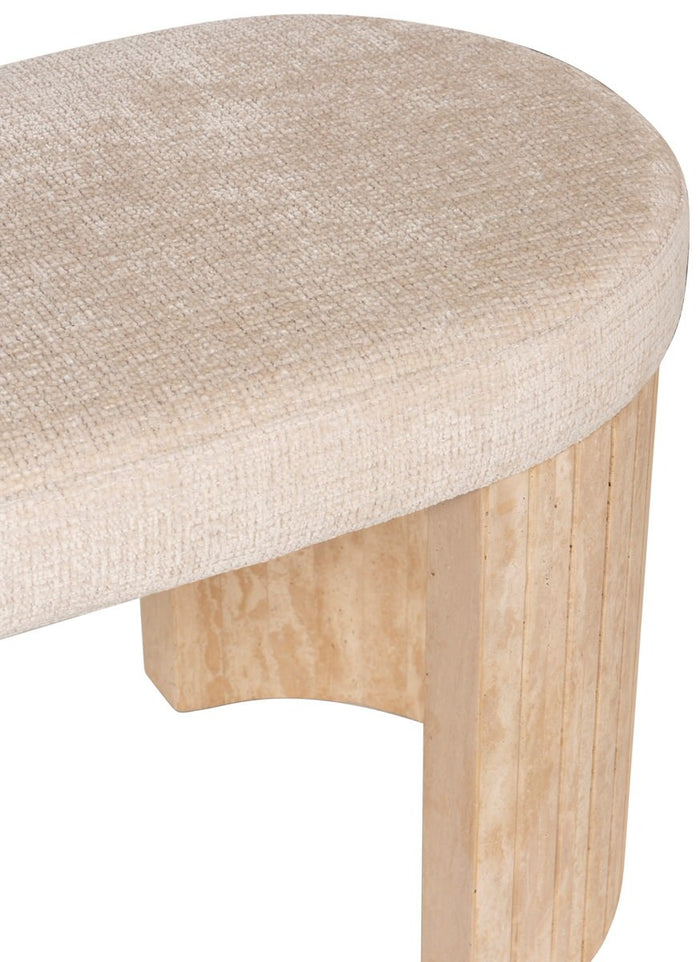 Richmond Interiors Gallice Natural Beige 120 cm Zitbank Travertijn