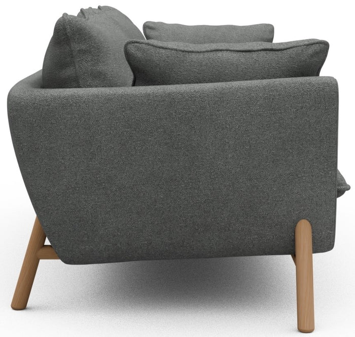 Kragelund Hasle 3-zits Bank Grijs Bouclé | Eiken