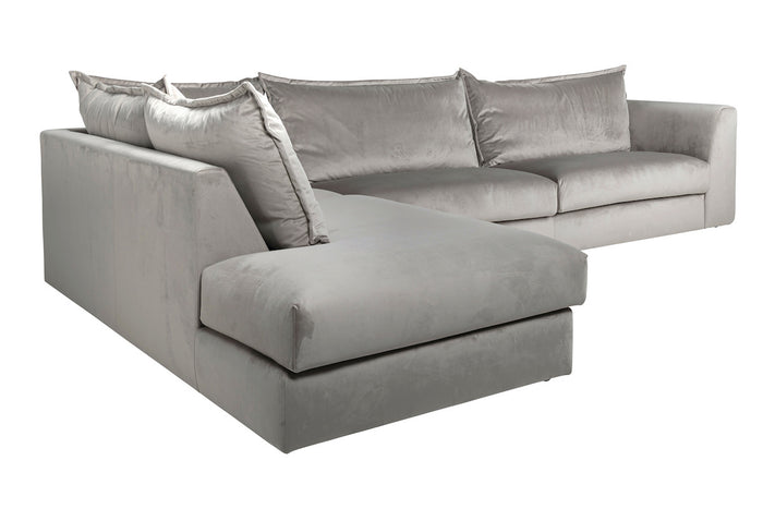 Richmond Interiors Roxanne 3-zits+Ottoman Hoekbank Links Khaki