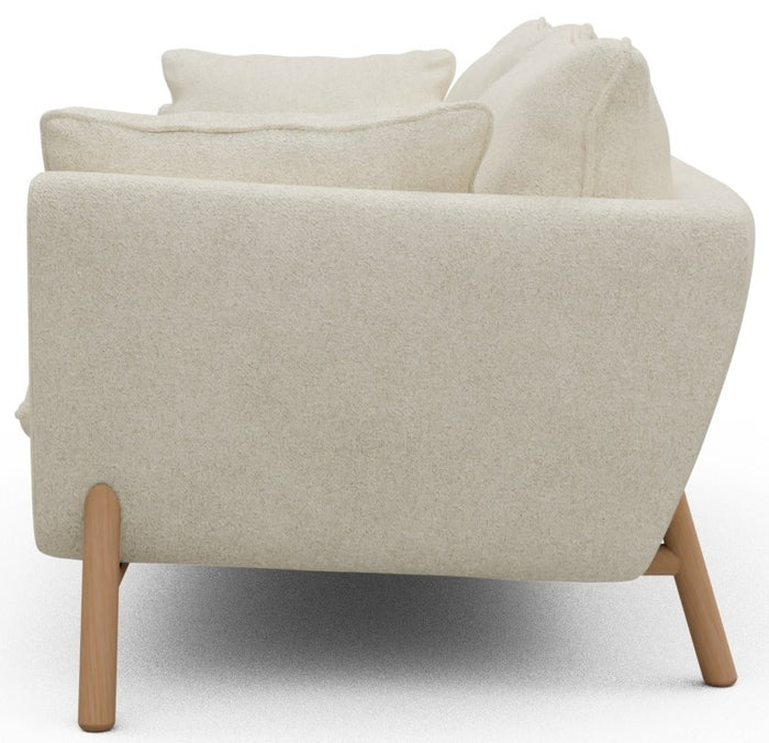 Kragelund Hasle 2-zits Bank Gebroken Wit Bouclé | Eiken
