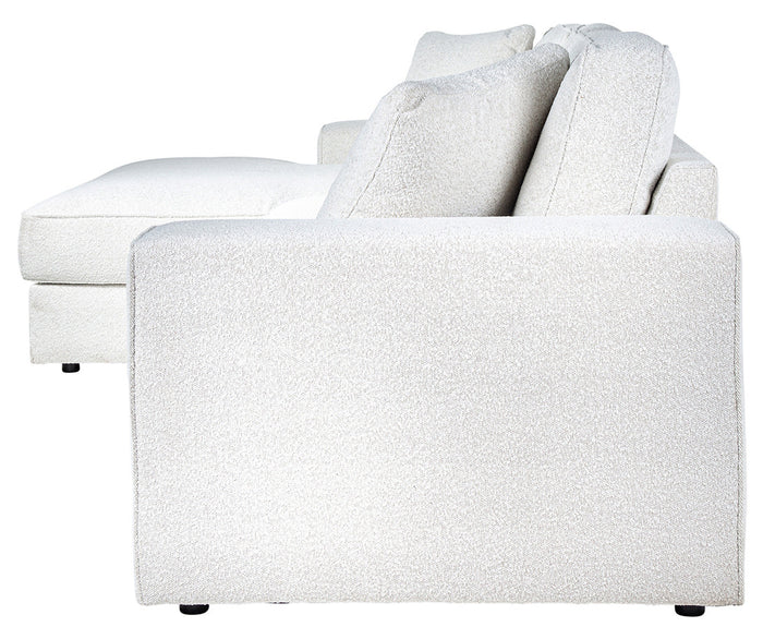 Richmond Interiors Santos 3 zits + Lounge Links Hoekbank Boucle Wit