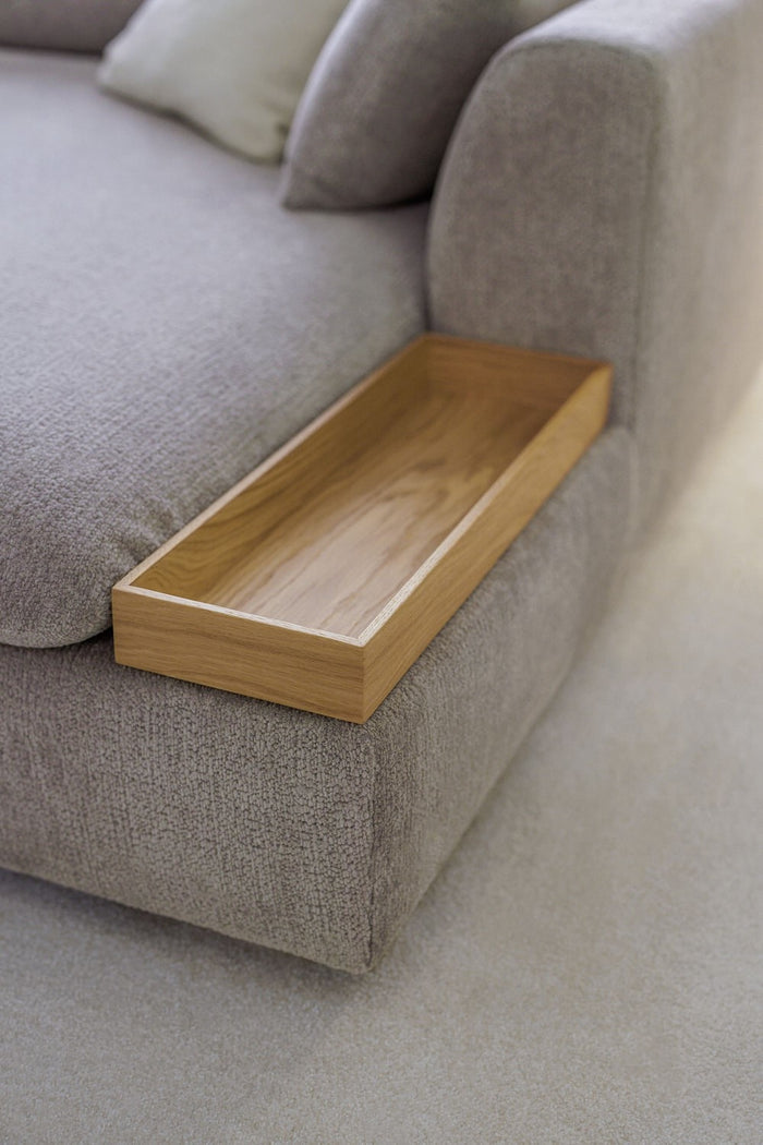 Sits Milou Lichtgrijs 3-zits Hoekbank met Tray Rechts