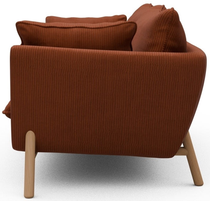 Kragelund Hasle 2-zits Bank Oranje Corduroy | Eiken