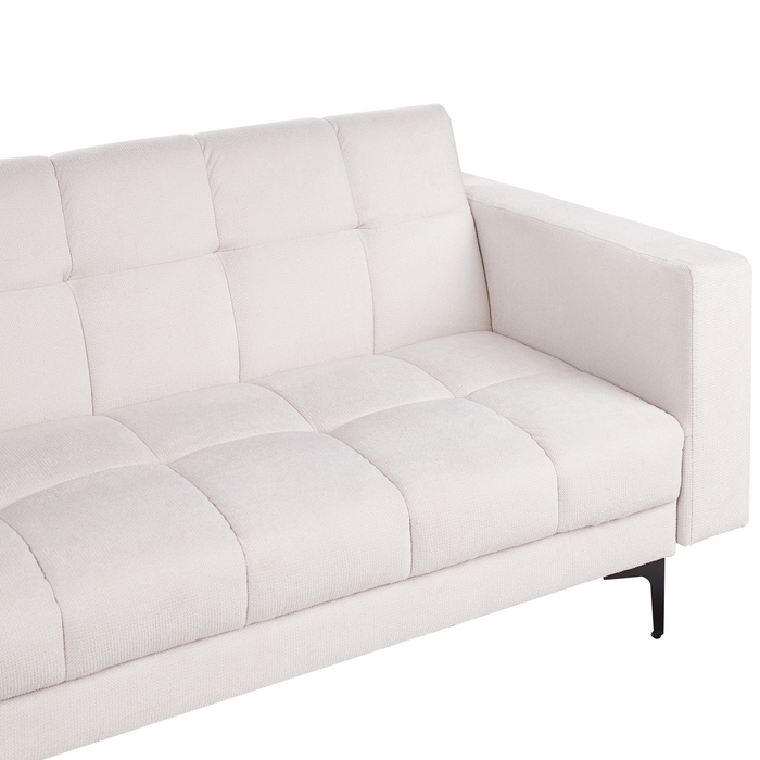 Beliani - ALNES - Slaapbank - Gebroken wit - Polyester